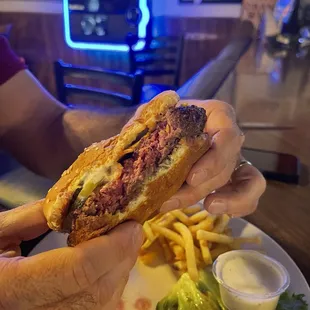 Perfectly medium rare and seasoned