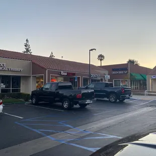cars parked in a parking lot