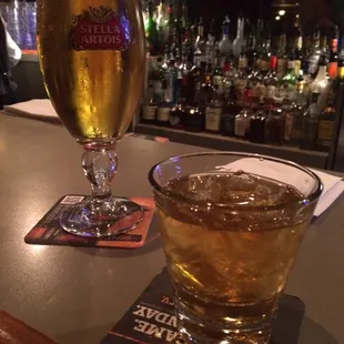 His Stella. My Jamie on the rocks. #CheersToTheMFWeekend