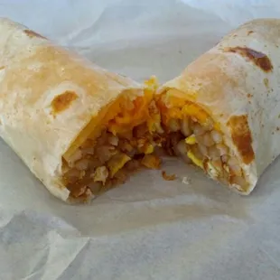 The potato, egg and cheese burrito.