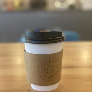 Decaf americano customized and get this hand delivered to my  adorable table..... now that's customer service!