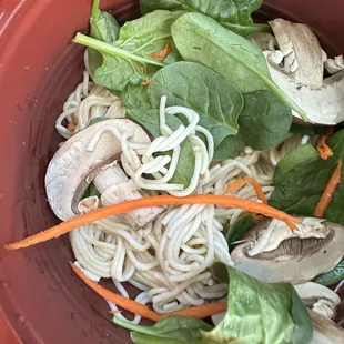 Chicken Rice Noodle Bowl. Except it came with regular noodles... basically spaghetti
