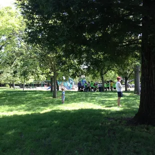 Two nice soccer fields and children's playground.