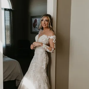 A gorgeous custom Casablanca gown designed by our beautiful bride Kaleigh.