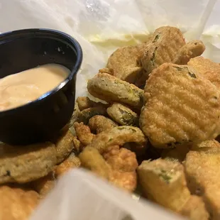 Fried Fried Pickles &amp; Jalapenos