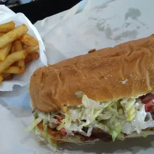 1/2 Steak Hoagie and Fries . . .
