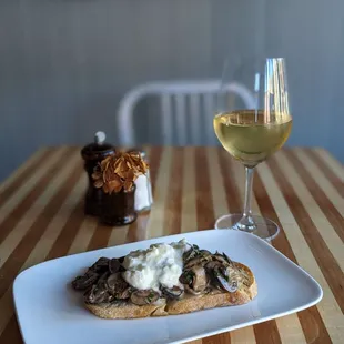 Mushroom Burrata Toast
