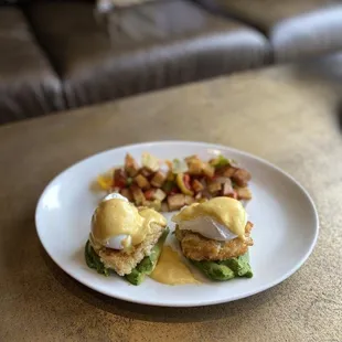 a plate of food on a table