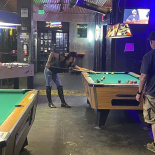 Pool, darts, foosball, several TVs for game watching, full-service bar, DJs, karaoke, and Reno&apos;s Live venue for bands.