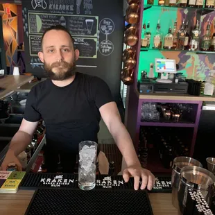 Zach, the super cool, awesome bartender.  He had a cool braid too.