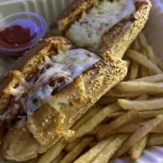 Eggplant Parmesan Sandwich
