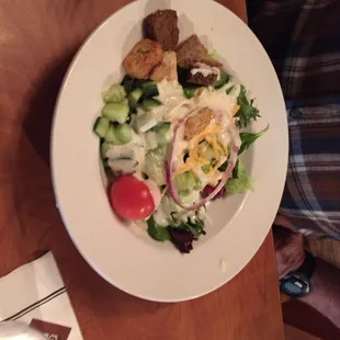 Side house salad. $1