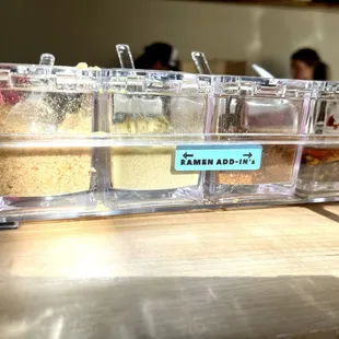 a display of various spices