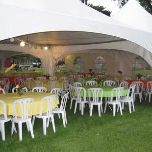 40x40 tent for backyard wedding