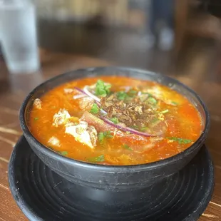 Bun Rieu - Shrimp Egg Tofu Noodle Soup