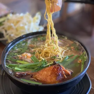 Shrimp and pork noodle soup