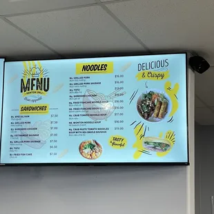 Updated menu? Nice and bright easy to read.