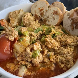 Bun rieu - tomatoes egg noodles soup. Tastes great !