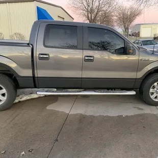 Rhino Linings protecting this truck on the rockers and over the fender flares.
