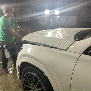 Installing Paint Protection Film.