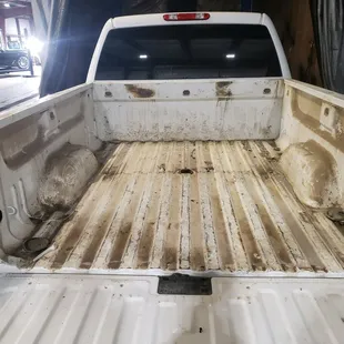 The before pic of this truck before Rhino Lining.