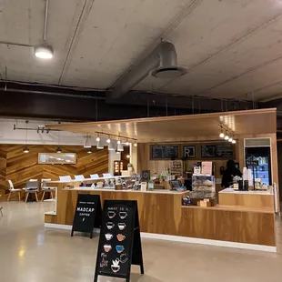 the interior of a coffee shop