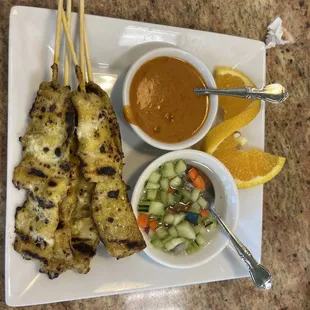 a plate of food on a table