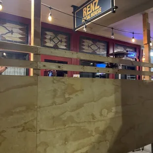 New sign and the doors are now red