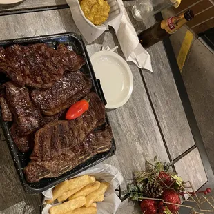 a table full of food