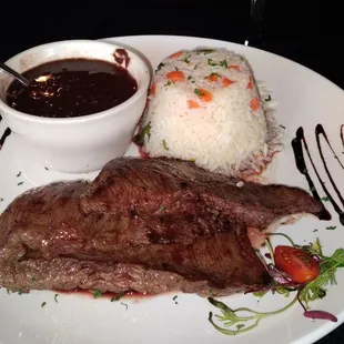 Churrasco w/ Rice and Black Beans