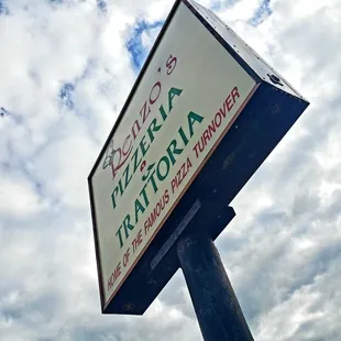 a sign for the restaurant