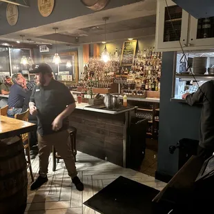 Well, really well stocked bar and friendly staff!