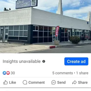 The front of the building....