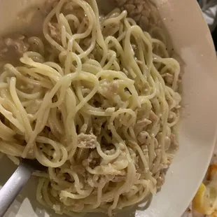 Spaghetti clam sauce