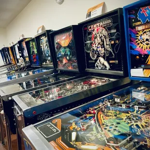 An idea of how they have the pinball machines laid out