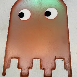 a close up of a plastic ghost