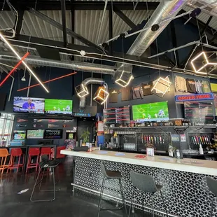 a view of the bar area