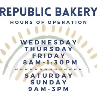 the hours of operation