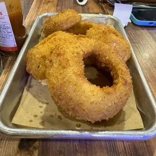 The onion rings they actually serve!