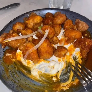 Buffalo cauliflower and celery