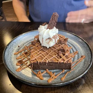 Enormous and rich brownie.