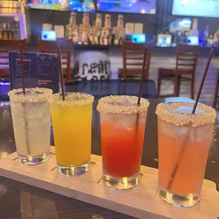 Taco Tuesday: Margarita Flight (Left to Right)  Regular Mango Strawberry  Watermelon