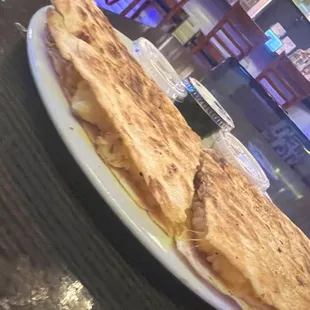 Shrimp &amp; crab quesadilla
