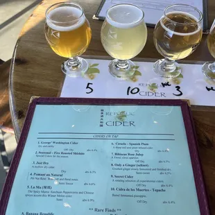 Cider flight. Check menu for specifics