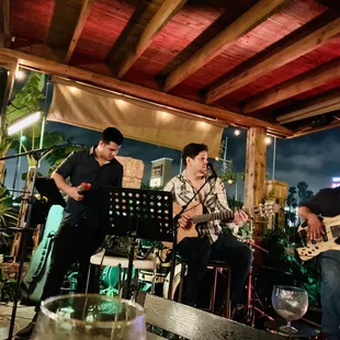 Patio band on Saturday