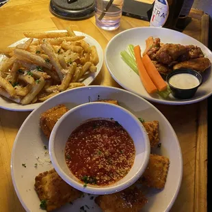 Fried ravioli fries wangs