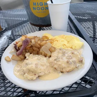 Biscuit & Gravy with Eggs