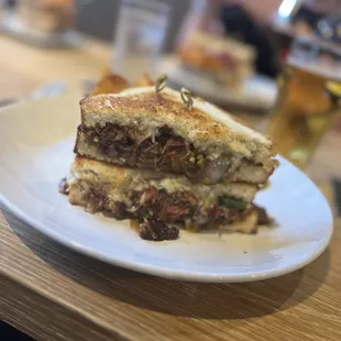 Brisket grilled cheese