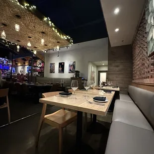 interior, sushi and sashimi