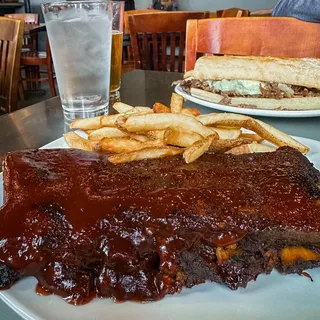 Mitch's Legendary Ribs 1/2 Slab with Fries